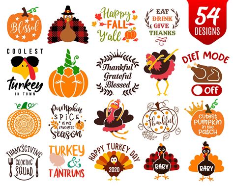 Download Free Thanksgiving SVG Bundle Printable